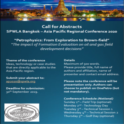 2020年SPWLA亚太会议征稿通知